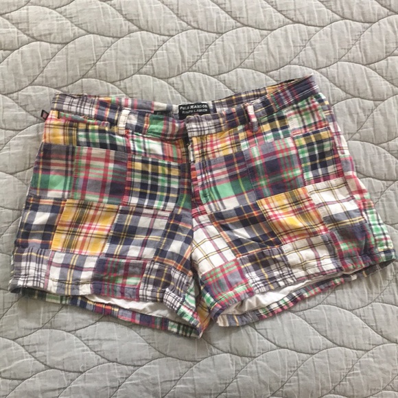 Ralph Lauren Polo Jeans Co. Madras Plaid Shorts - Picture 1 of 5